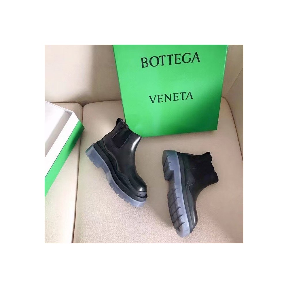 Cheap Reps Bottega Veneta BV Tire Ankle Boots with Transparent Sole