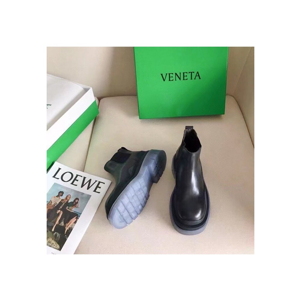 Cheap Reps Bottega Veneta BV Tire Ankle Boots with Transparent Sole