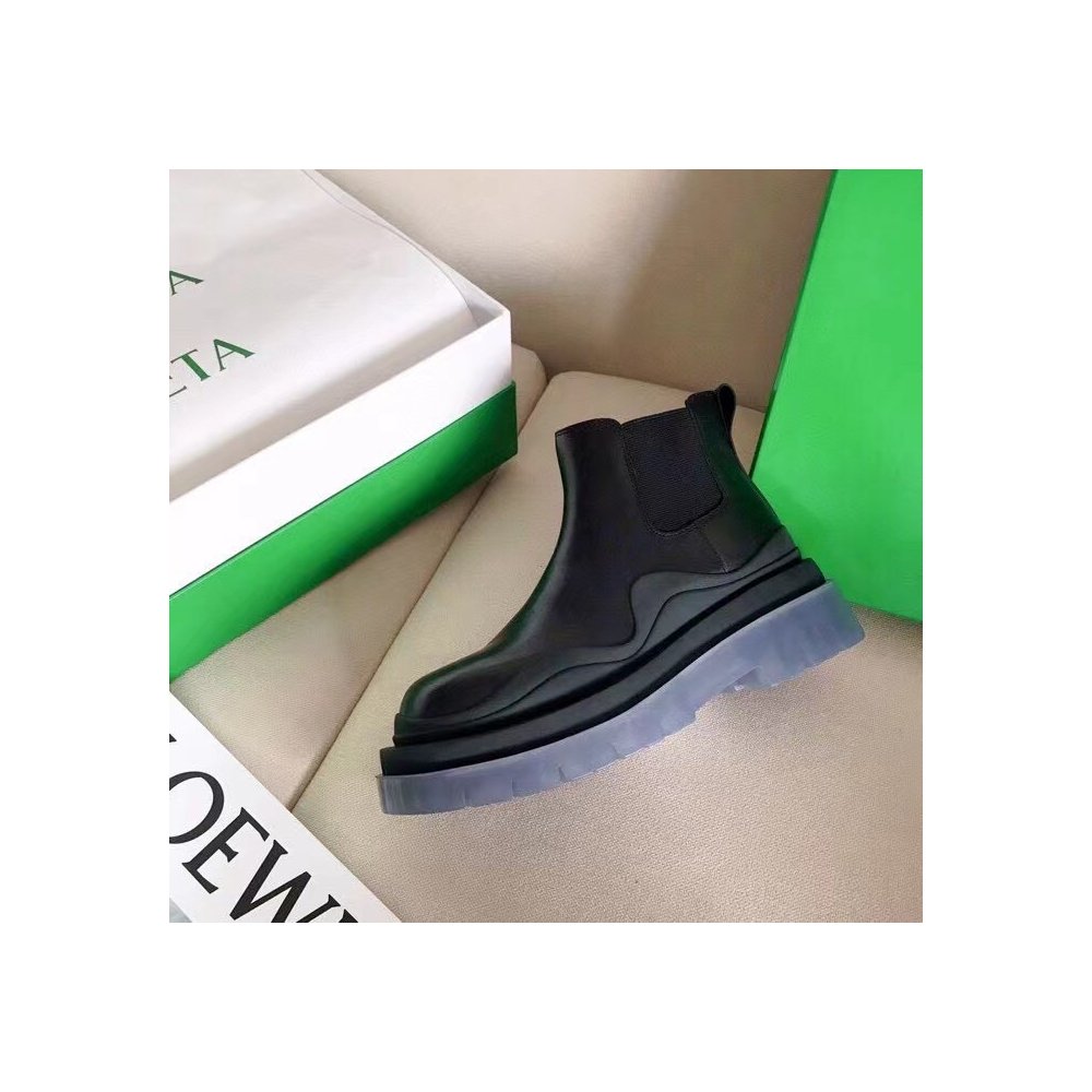 Cheap Reps Bottega Veneta BV Tire Ankle Boots with Transparent Sole