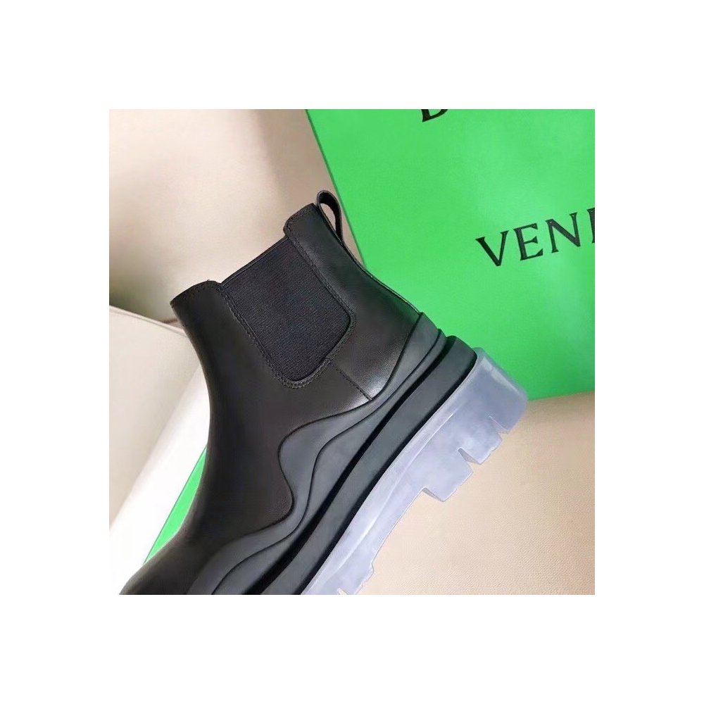 Cheap Reps Bottega Veneta BV Tire Ankle Boots with Transparent Sole