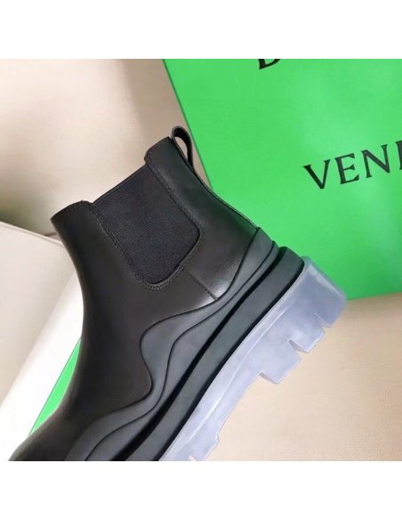 Cheap Reps Bottega Veneta BV Tire Ankle Boots with Transparent Sole