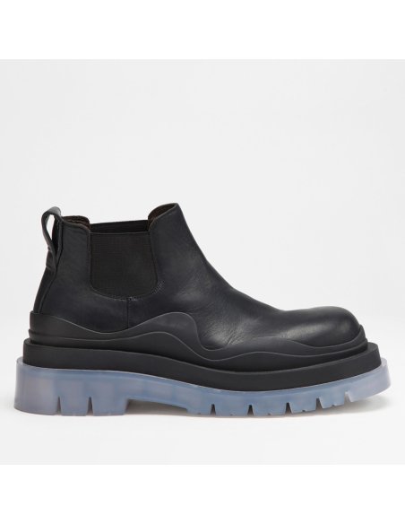 Cheap Reps Bottega Veneta BV Tire Ankle Boots with Transparent Sole