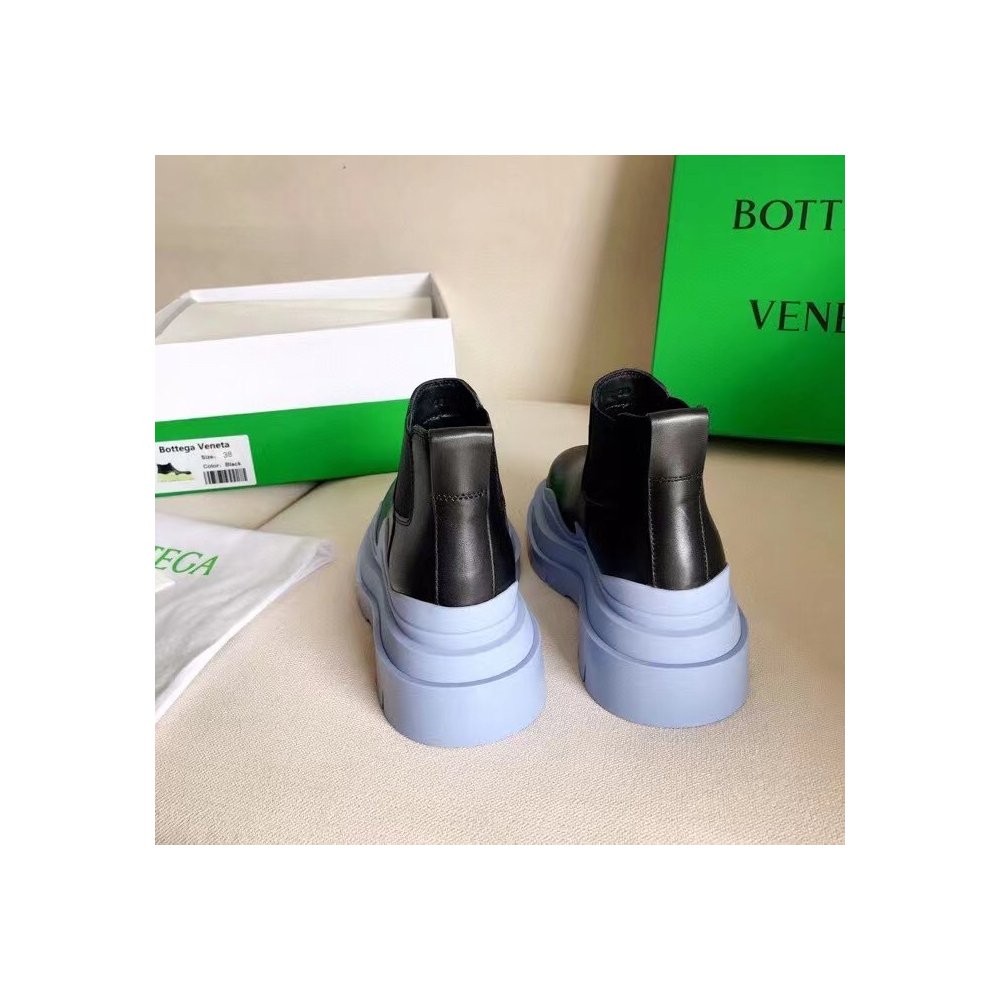 Cheap Reps Bottega Veneta BV Tire Ankle Boots with Blue Outsole