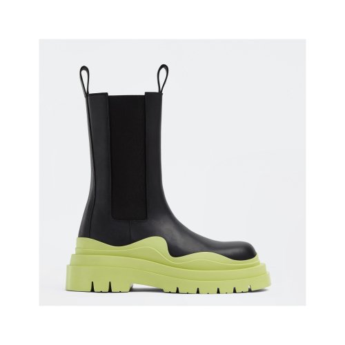 Cheap Reps Bottega Veneta BV Tire Chelsea Boots with Yellow Outsole