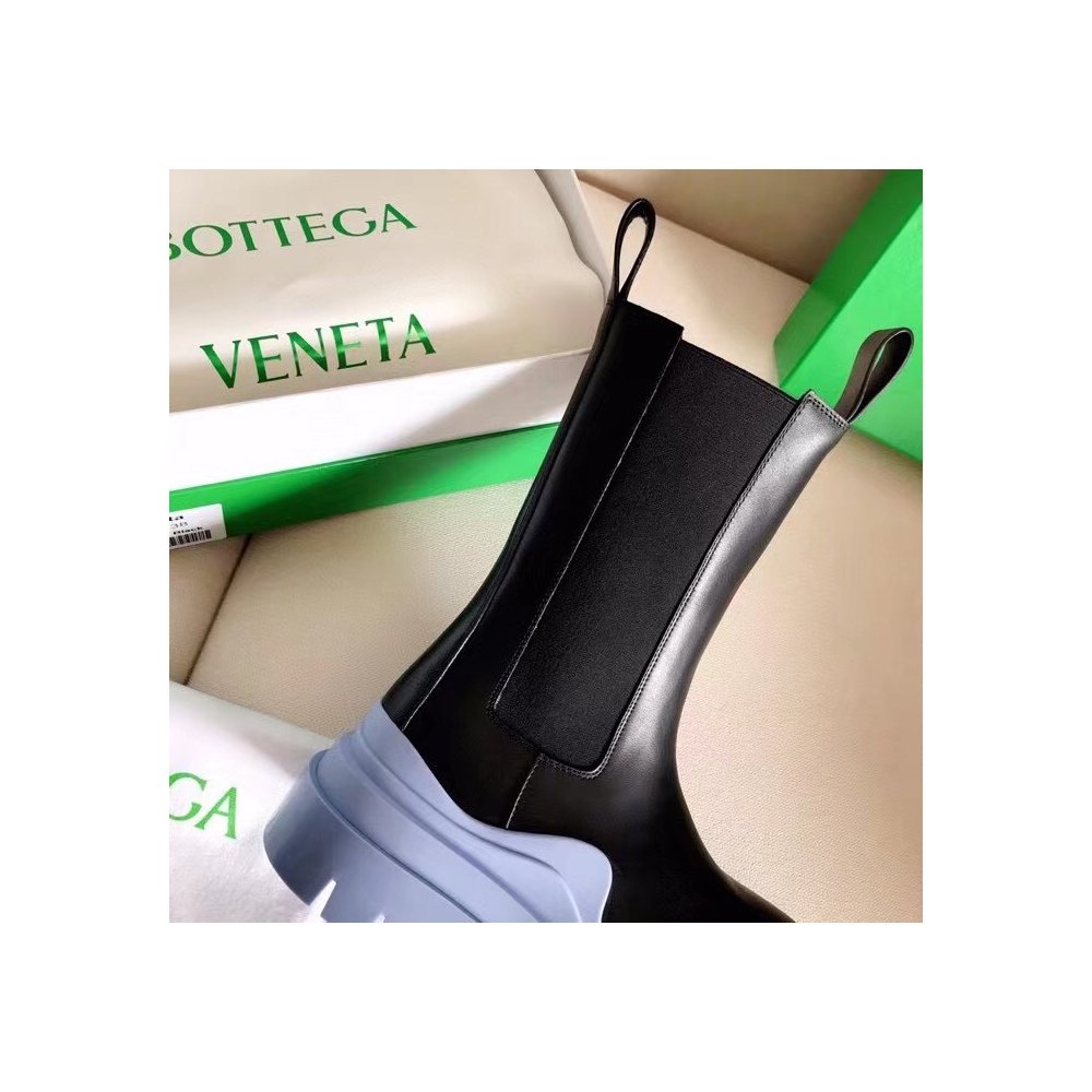 Cheap Reps Bottega Veneta BV Tire Chelsea Boots with Blue Outsole