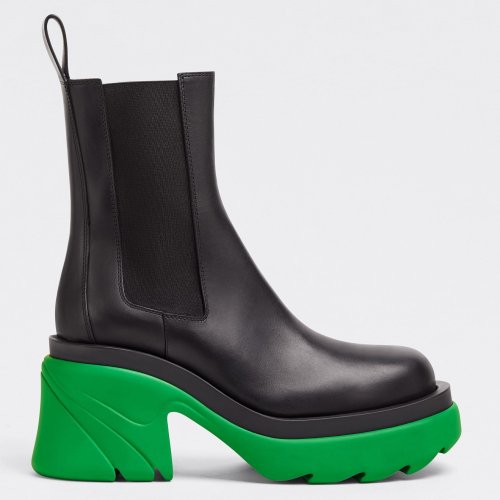 Cheap Reps Bottega Veneta Flash Chelsea Boots with Green Outsole