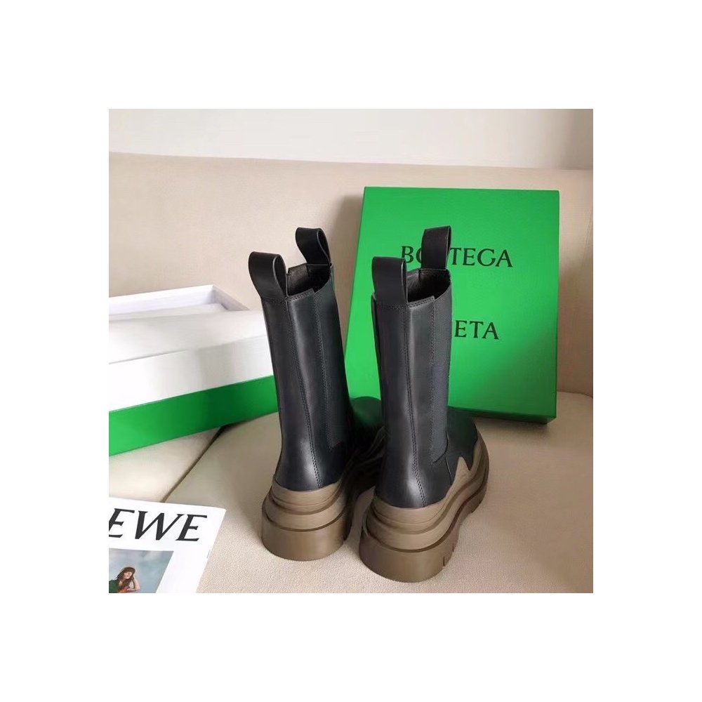 Cheap Reps Bottega Veneta BV Tire Chelsea Boots with Brown Outsole