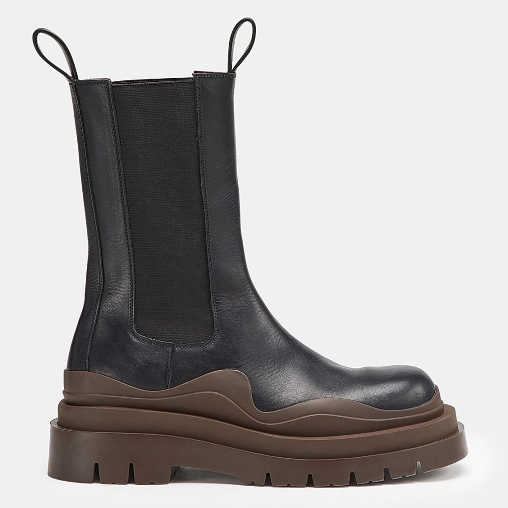 Cheap Reps Bottega Veneta BV Tire Chelsea Boots with Brown Outsole