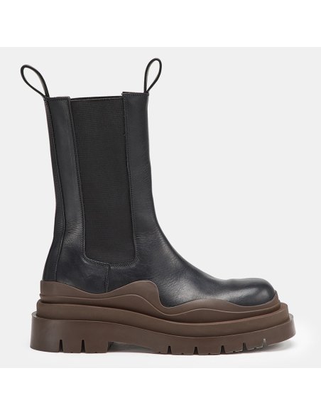 Cheap Reps Bottega Veneta BV Tire Chelsea Boots with Brown Outsole
