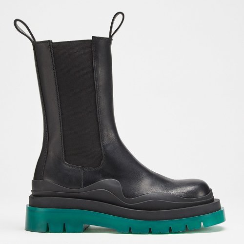 Cheap Reps Bottega Veneta BV Tire Chelsea Boots with Green Outsole
