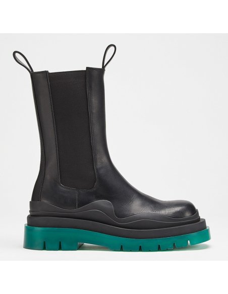 Cheap Reps Bottega Veneta BV Tire Chelsea Boots with Green Outsole