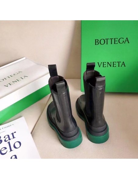 Cheap Reps Bottega Veneta BV Tire Chelsea Boots with Green Outsole
