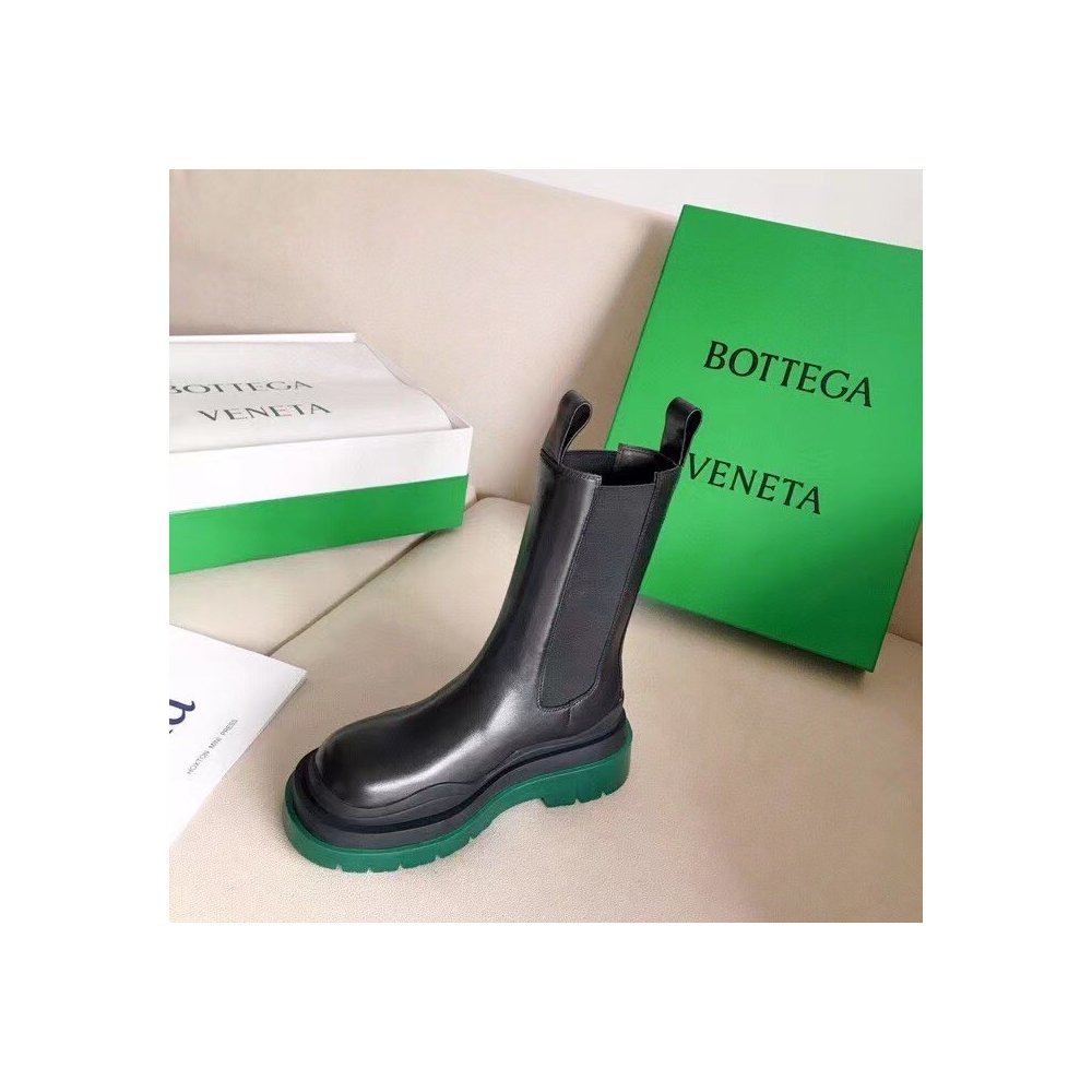 Cheap Reps Bottega Veneta BV Tire Chelsea Boots with Green Outsole