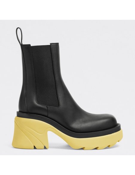 Cheap Reps Bottega Veneta Flash Chelsea Boots with Yellow Outsole