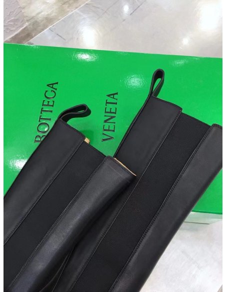 Cheap Reps Bottega Veneta Flash Knee-high Boots with Yellow Outsole