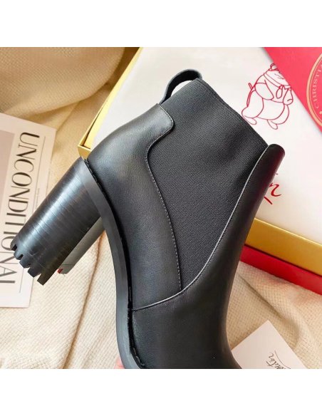 Cheap Reps Christian Louboutin Black Marchacroche 70MM Ankle Boots