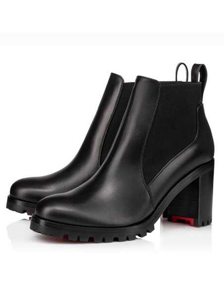 Cheap Reps Christian Louboutin Black Marchacroche 70MM Ankle Boots
