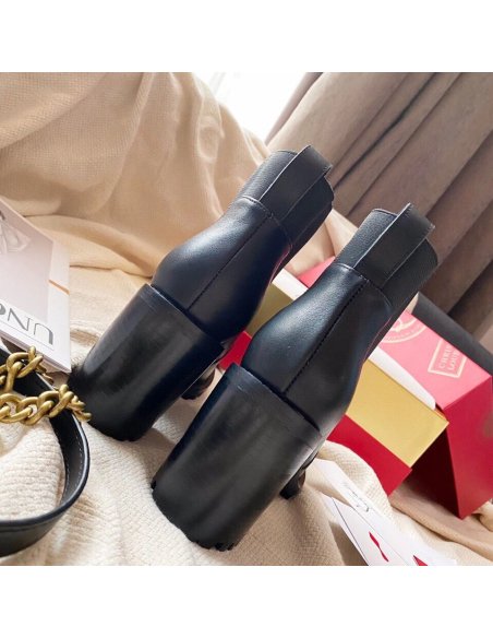 Cheap Reps Christian Louboutin Black Marchacroche 70MM Ankle Boots
