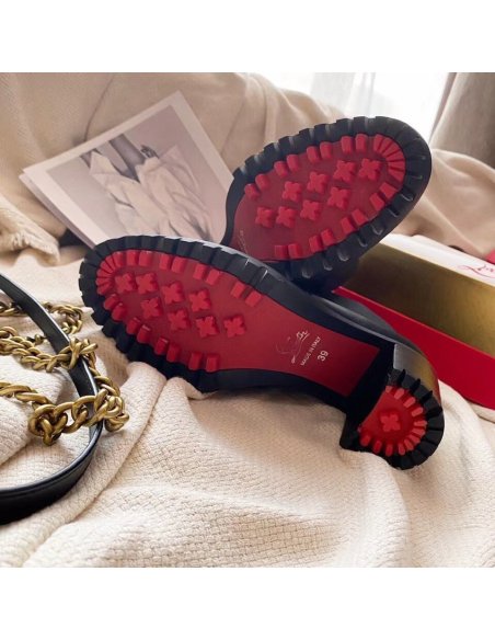 Cheap Reps Christian Louboutin Black Marchacroche 70MM Ankle Boots