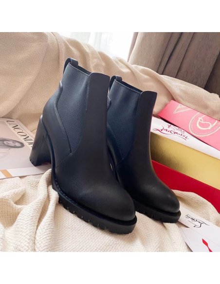 Cheap Reps Christian Louboutin Black Marchacroche 70MM Ankle Boots