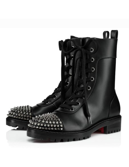 Cheap Reps Christian Louboutin Black Ts Croc Flat Ankle Boots