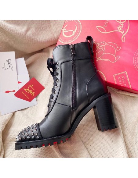 Cheap Reps Christian Louboutin Black Ts Croc 70MM Ankle Boots