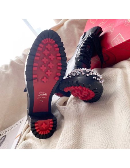 Cheap Reps Christian Louboutin Black Ts Croc 70MM Ankle Boots