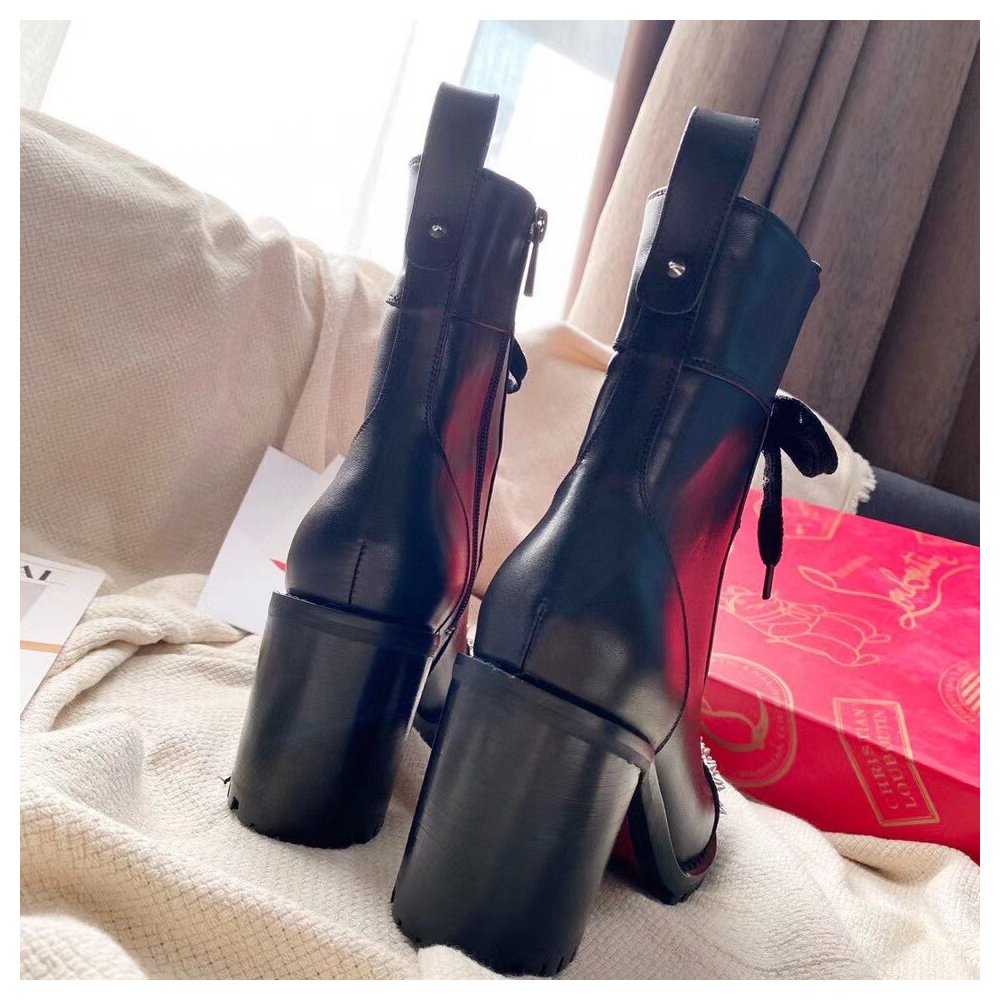 Cheap Reps Christian Louboutin Black Ts Croc 70MM Ankle Boots