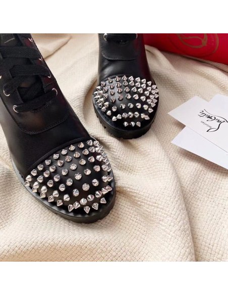 Cheap Reps Christian Louboutin Black Ts Croc 70MM Ankle Boots