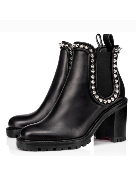 Cheap Reps Christian Louboutin Black Capahutta 70MM Ankle Boots