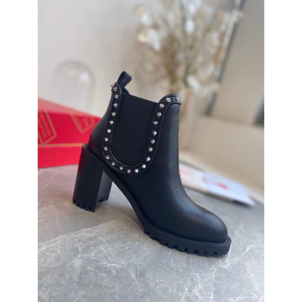 Cheap Reps Christian Louboutin Black Capahutta 70MM Ankle Boots
