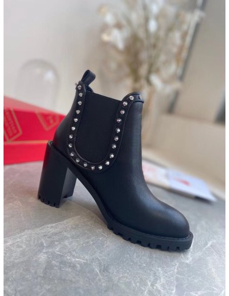 Cheap Reps Christian Louboutin Black Capahutta 70MM Ankle Boots