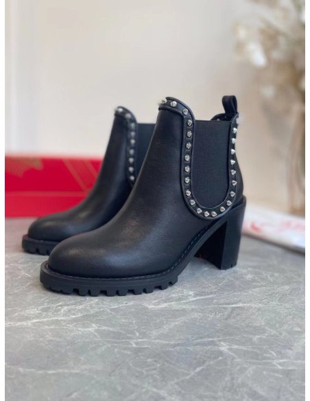 Cheap Reps Christian Louboutin Black Capahutta 70MM Ankle Boots