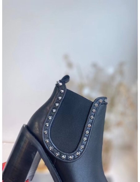 Cheap Reps Christian Louboutin Black Capahutta 70MM Ankle Boots