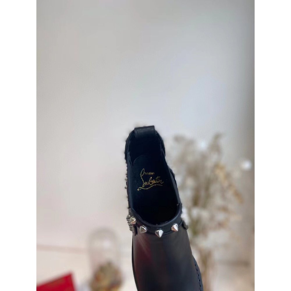 Cheap Reps Christian Louboutin Black Capahutta 70MM Ankle Boots