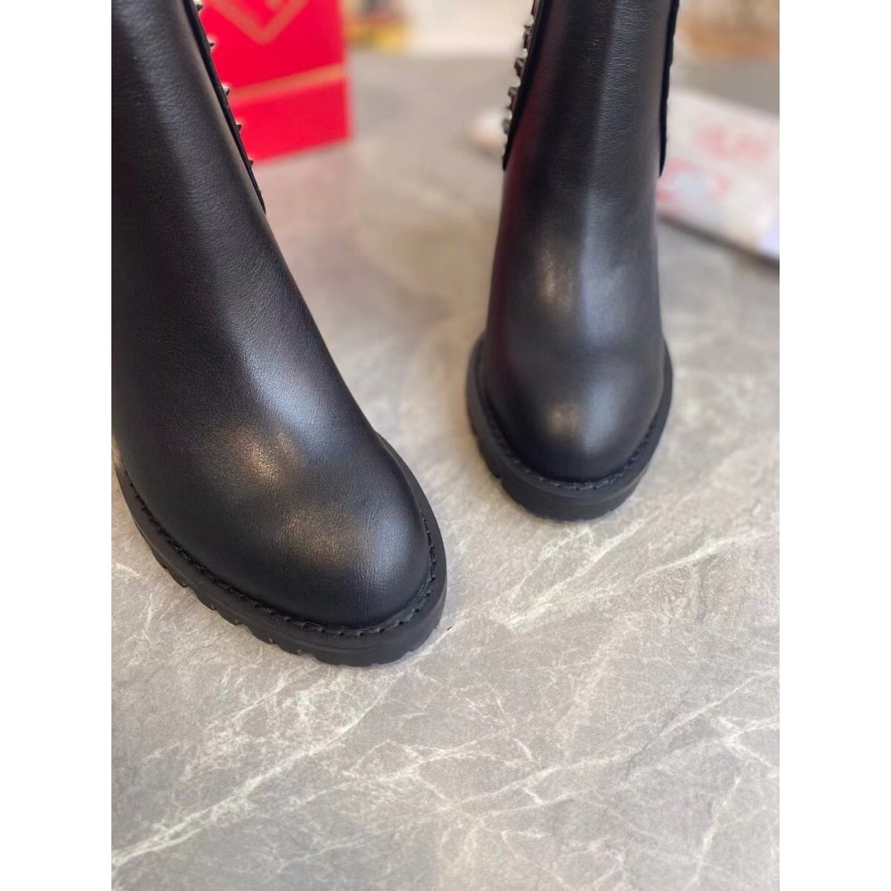 Cheap Reps Christian Louboutin Black Capahutta 70MM Ankle Boots