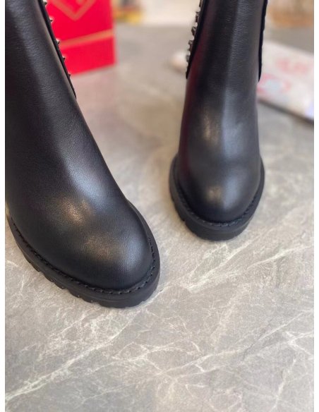 Cheap Reps Christian Louboutin Black Capahutta 70MM Ankle Boots