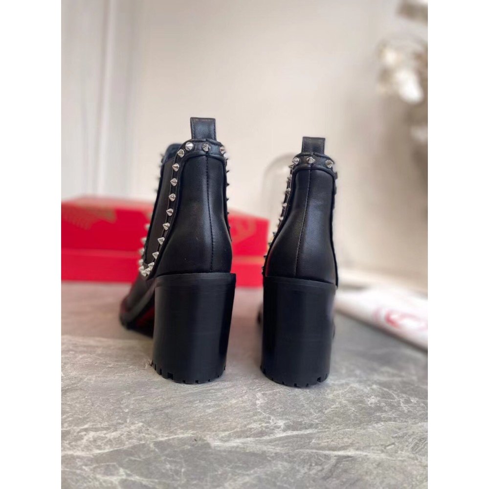 Cheap Reps Christian Louboutin Black Capahutta 70MM Ankle Boots