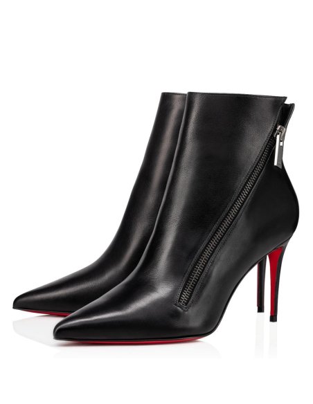 Cheap Reps Christian Louboutin Birgikate 85mm Ankle Boots In Black Leather