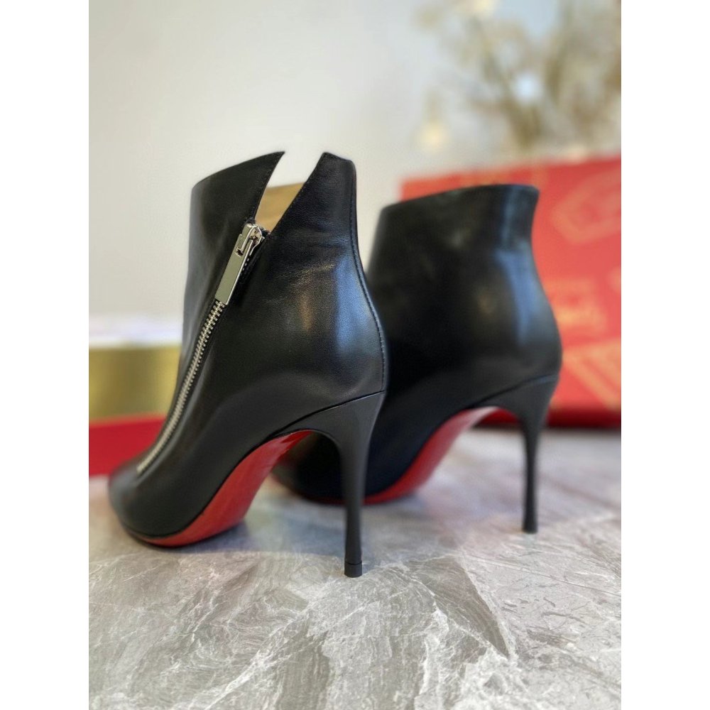 Cheap Reps Christian Louboutin Birgikate 85mm Ankle Boots In Black Leather