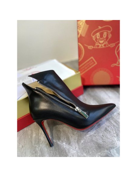 Cheap Reps Christian Louboutin Birgikate 85mm Ankle Boots In Black Leather