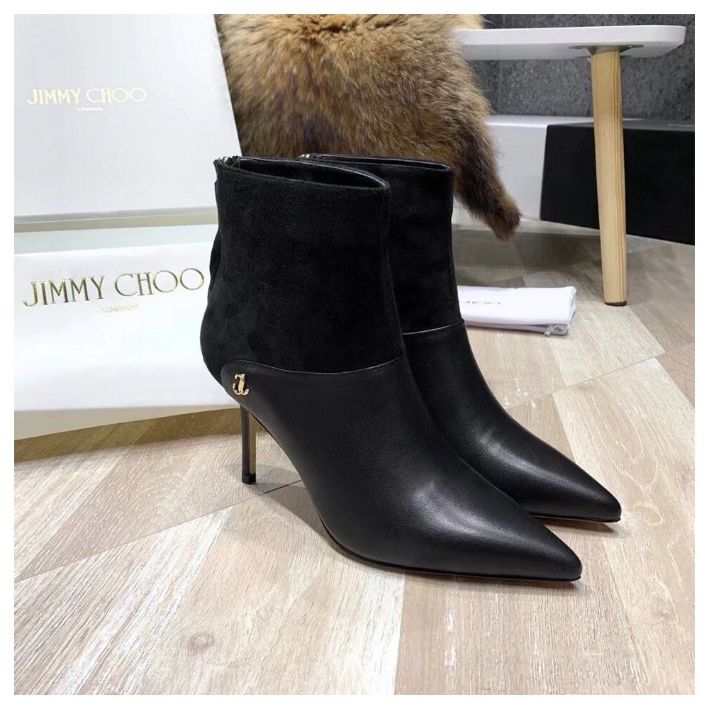Cheap Reps Jimmy Choo Beyla 85mm Ankle Boots In Black Leather