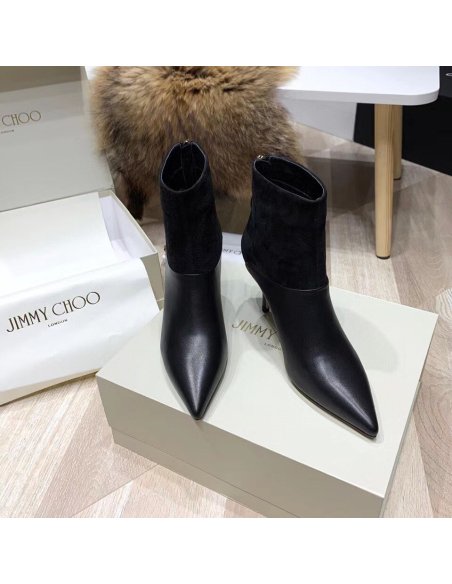 Cheap Reps Jimmy Choo Beyla 85mm Ankle Boots In Black Leather