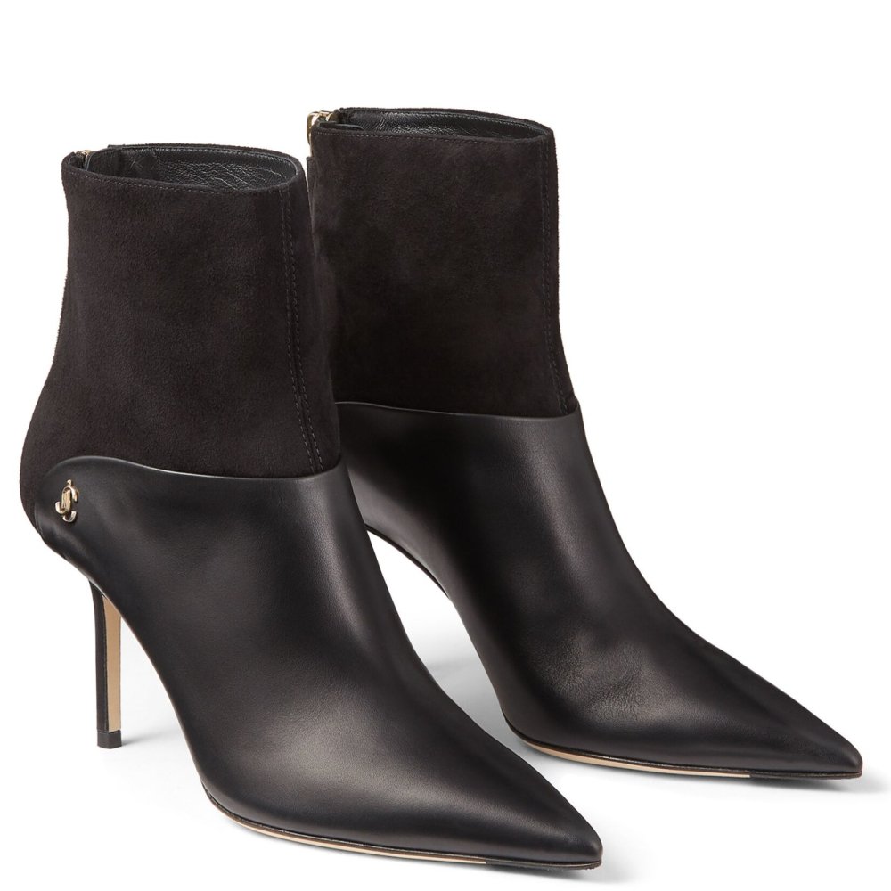 Cheap Reps Jimmy Choo Beyla 85mm Ankle Boots In Black Leather