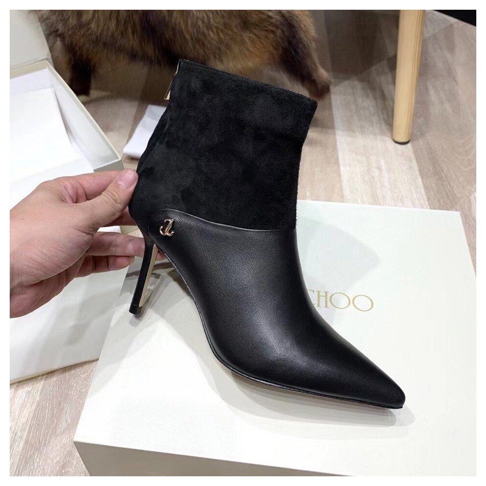 Cheap Reps Jimmy Choo Beyla 85mm Ankle Boots In Black Leather