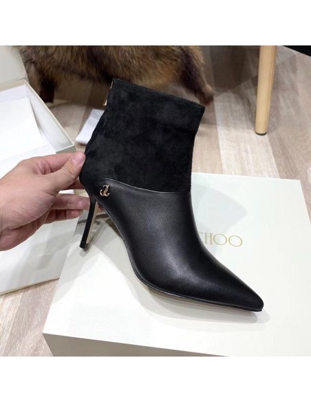 Cheap Reps Jimmy Choo Beyla 85mm Ankle Boots In Black Leather