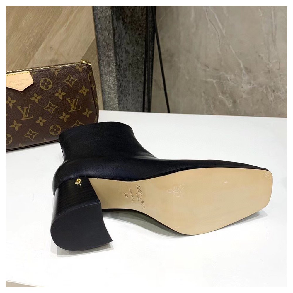 Cheap Reps Jimmy Choo Bryelle 65mm Ankle Boots In Black Leather