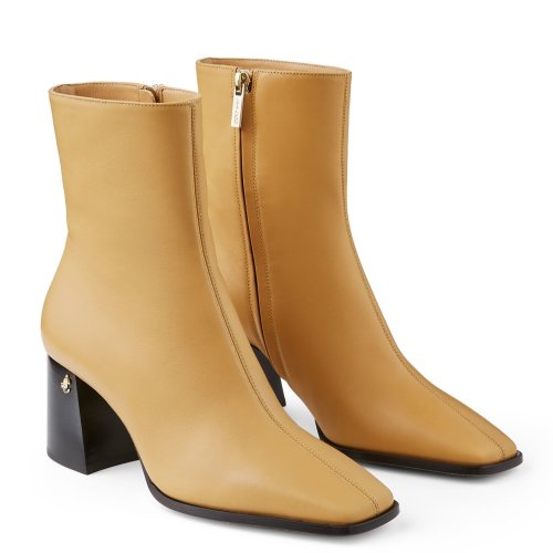 Cheap Reps Jimmy Choo Bryelle 65mm Ankle Boots In Beige Leather