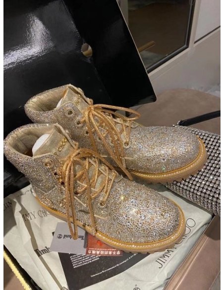 Cheap Reps Jimmy Choo JC X TIMBERLAND/F Boots with Crystal Hotfix
