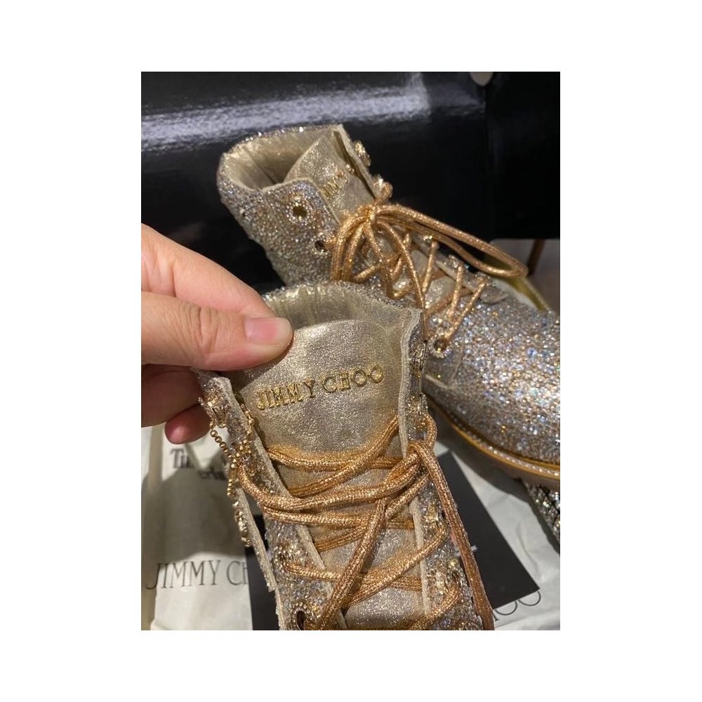 Cheap Reps Jimmy Choo JC X TIMBERLAND/F Boots with Crystal Hotfix